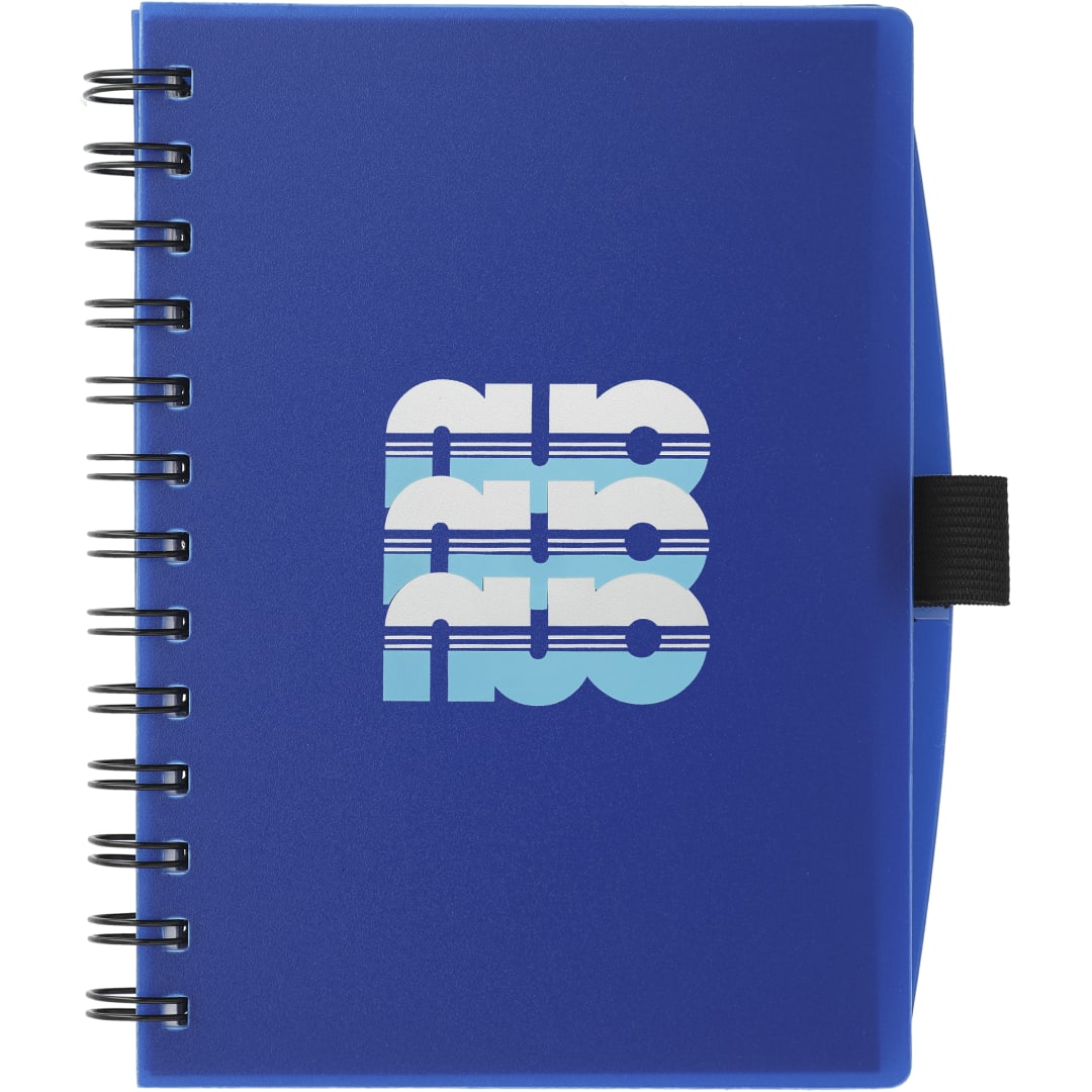 Front View of Blue 5.5" x 7" FSC® Mix Coordinator Spiral Notebook