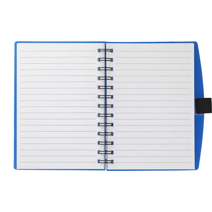 Front View of Blue 5.5" x 7" FSC® Mix Coordinator Spiral Notebook
