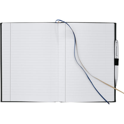 Front View of Blue 7" x 10" FSC® Mix Pedova™ Large Bound Journal