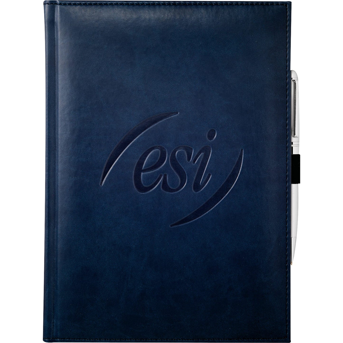 Front View of Blue 7" x 10" FSC® Mix Pedova™ Large Bound Journal