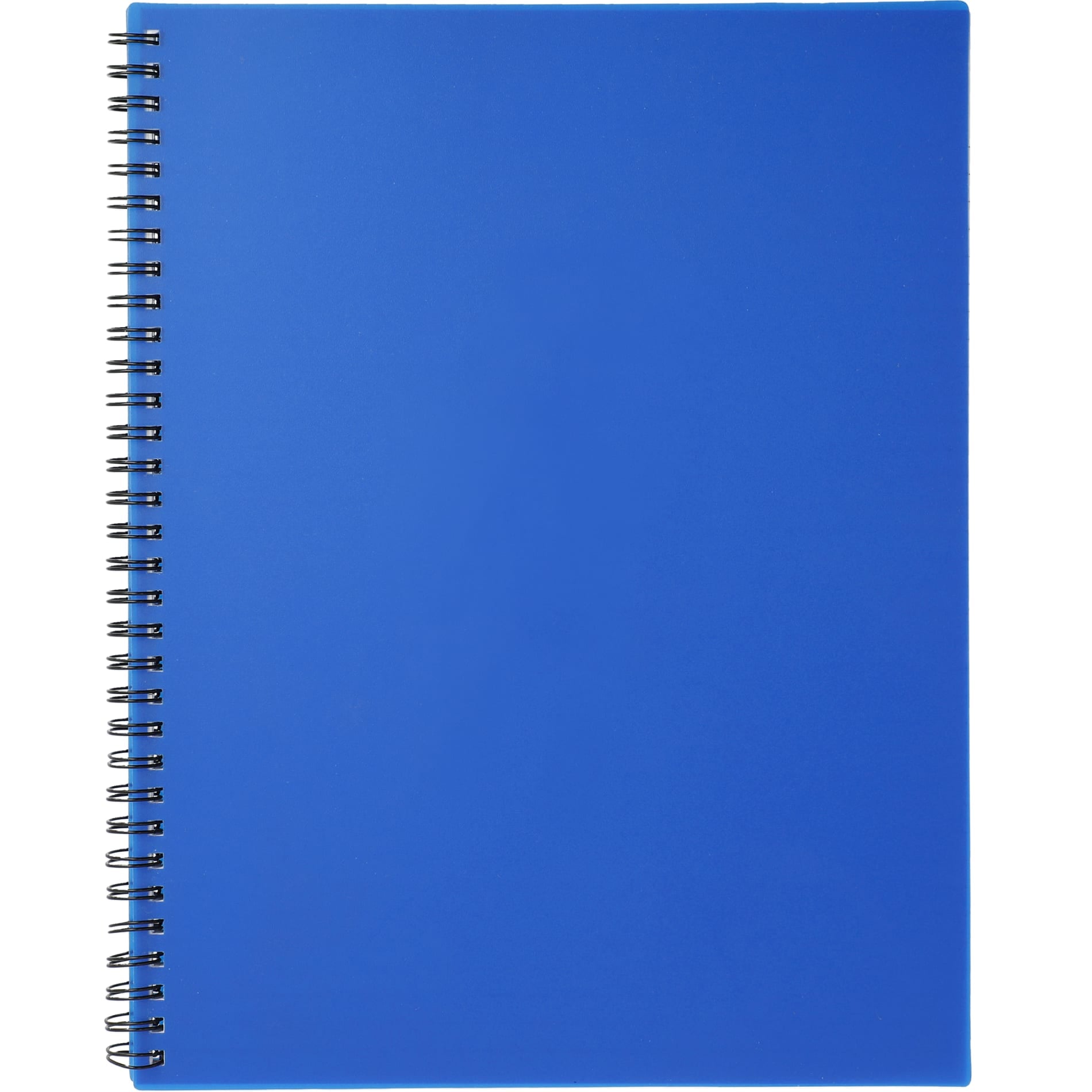 Front View of Blue 8.5" x 11" FSC® Mix Lg Business Spiral Notebook plain