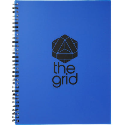 Front View of Blue 8.5" x 11" FSC® Mix Lg Business Spiral Notebook