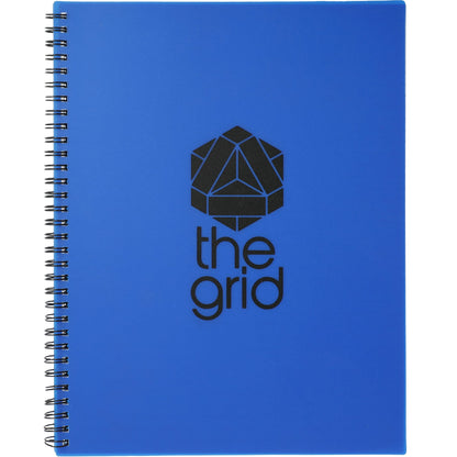Front View of Blue 8.5" x 11" FSC® Mix Lg Business Spiral Notebook