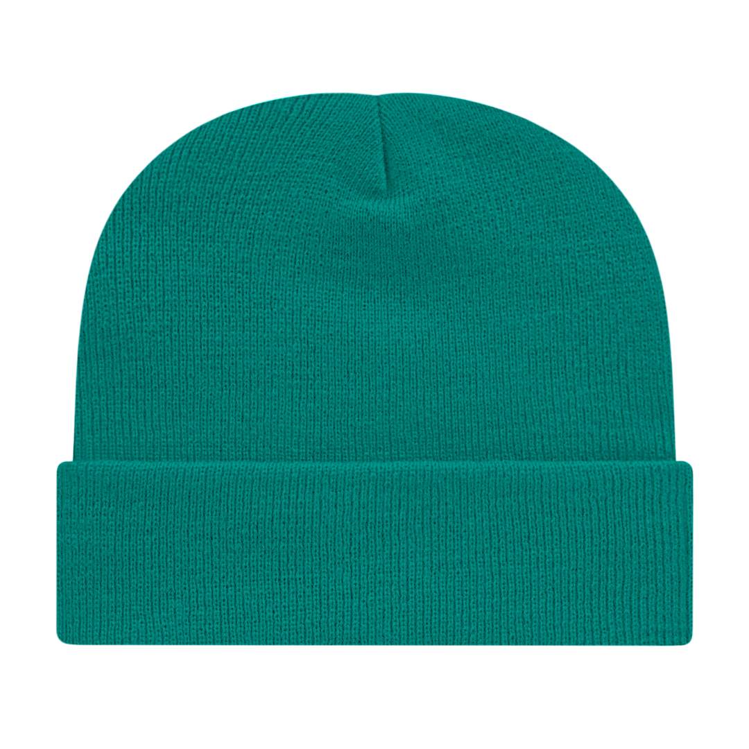 Front View of Blue Cap America Knit Cap with Cuff plain