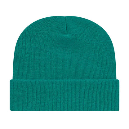 Front View of Blue Cap America Knit Cap with Cuff plain