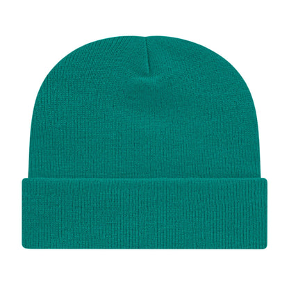 Front View of Blue Cap America Knit Cap with Cuff plain