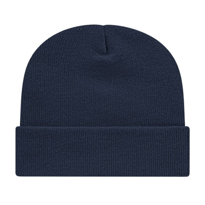Front View of Blue Cap America Knit Cap with Cuff plain