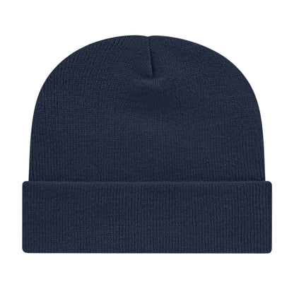 Front View of Blue Cap America Knit Cap with Cuff plain