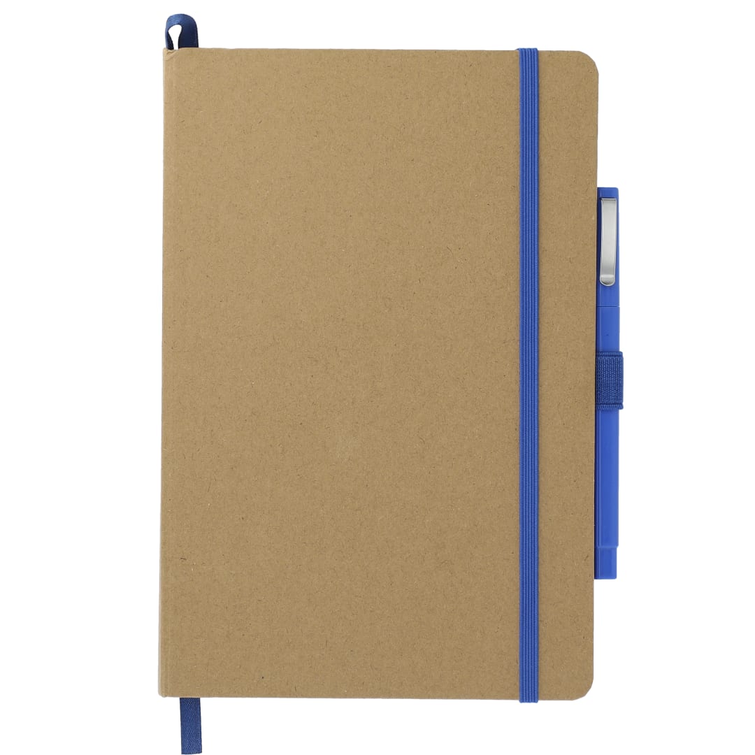 Front View of Blue Eco Color Bound Journal Bundle Set plain