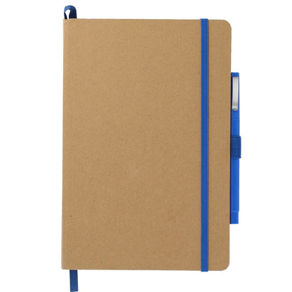 Front View of Blue Eco Color Bound Journal Bundle Set plain