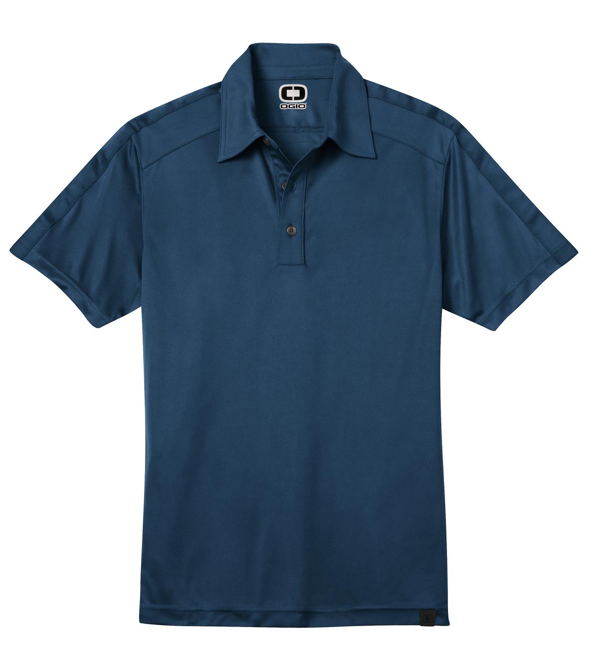 Front View of Blue Indigo OGIO - Hybrid Polo. OG109