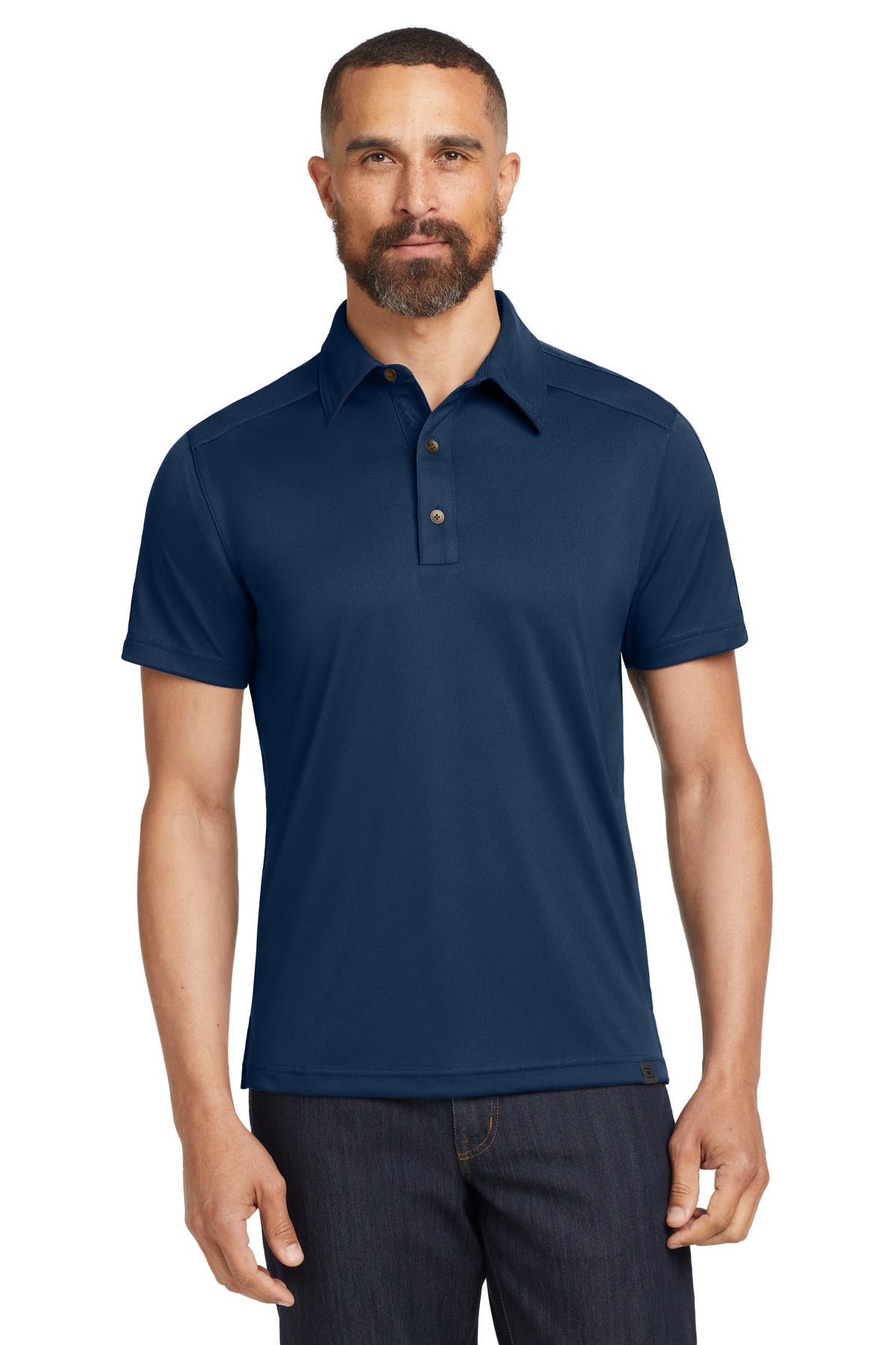 Front View of Blue Indigo OGIO - Hybrid Polo. OG109