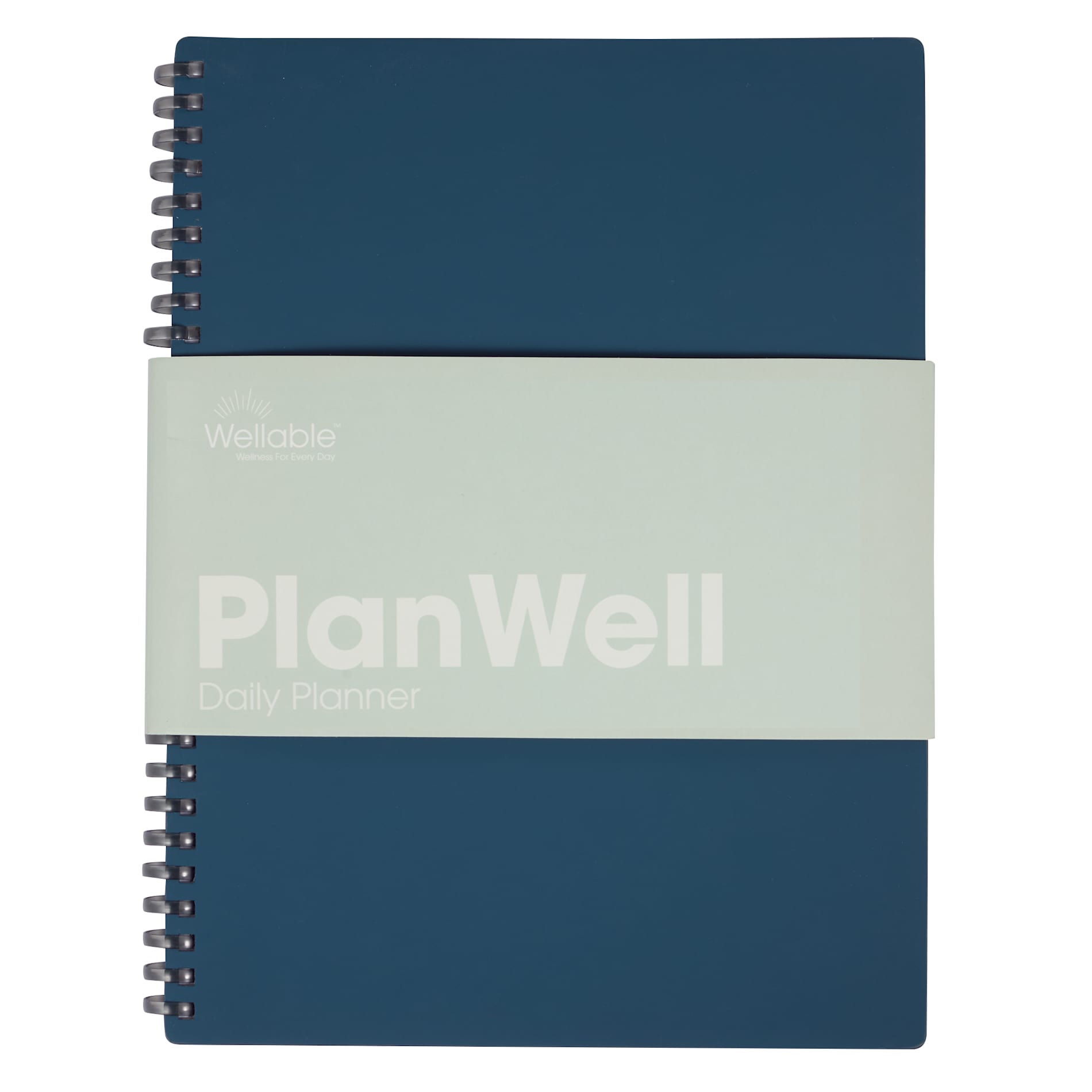Front View of Blue Wellable™ Plan Well Undated Planner Journal plain