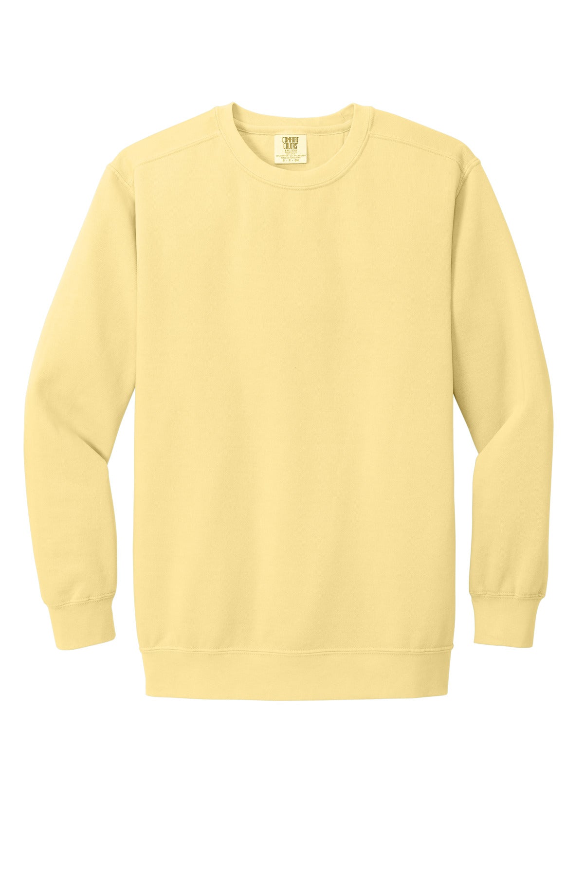 Front View of Butter COMFORT COLORS Ring Spun Crewneck Sweatshirt. 1566