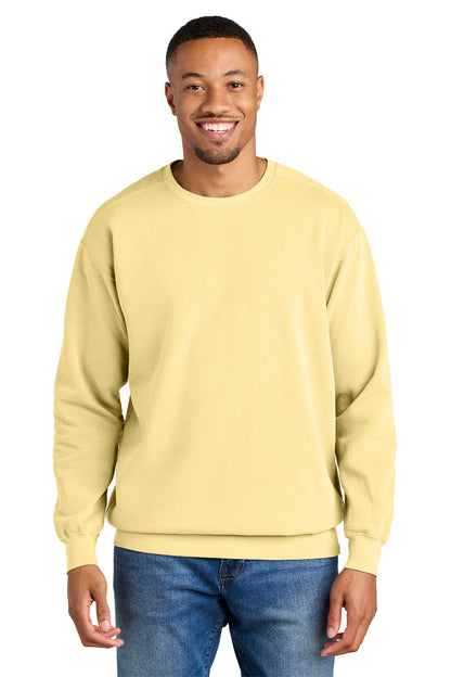 Front View of Butter COMFORT COLORS Ring Spun Crewneck Sweatshirt. 1566