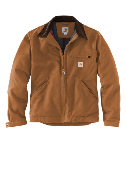 Front View of Carhartt Brown Carhartt Duck Detroit Jacket CT103828