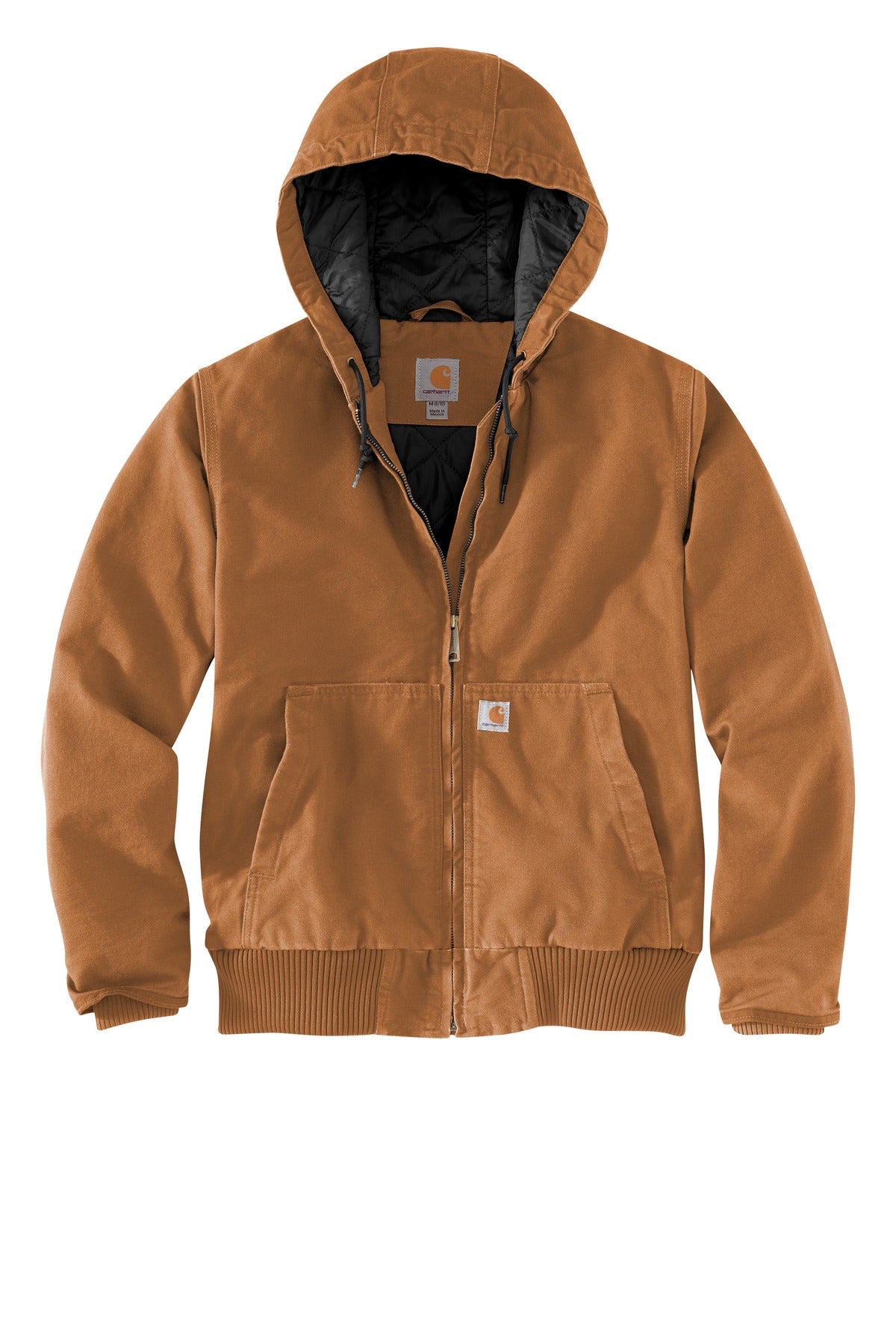 Front View of Carhartt Brown Carhartt Women's Washed Duck Active Jac. CT104053