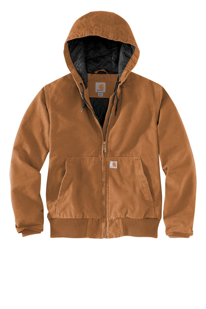 Front View of Carhartt Brown Carhartt Women's Washed Duck Active Jac. CT104053