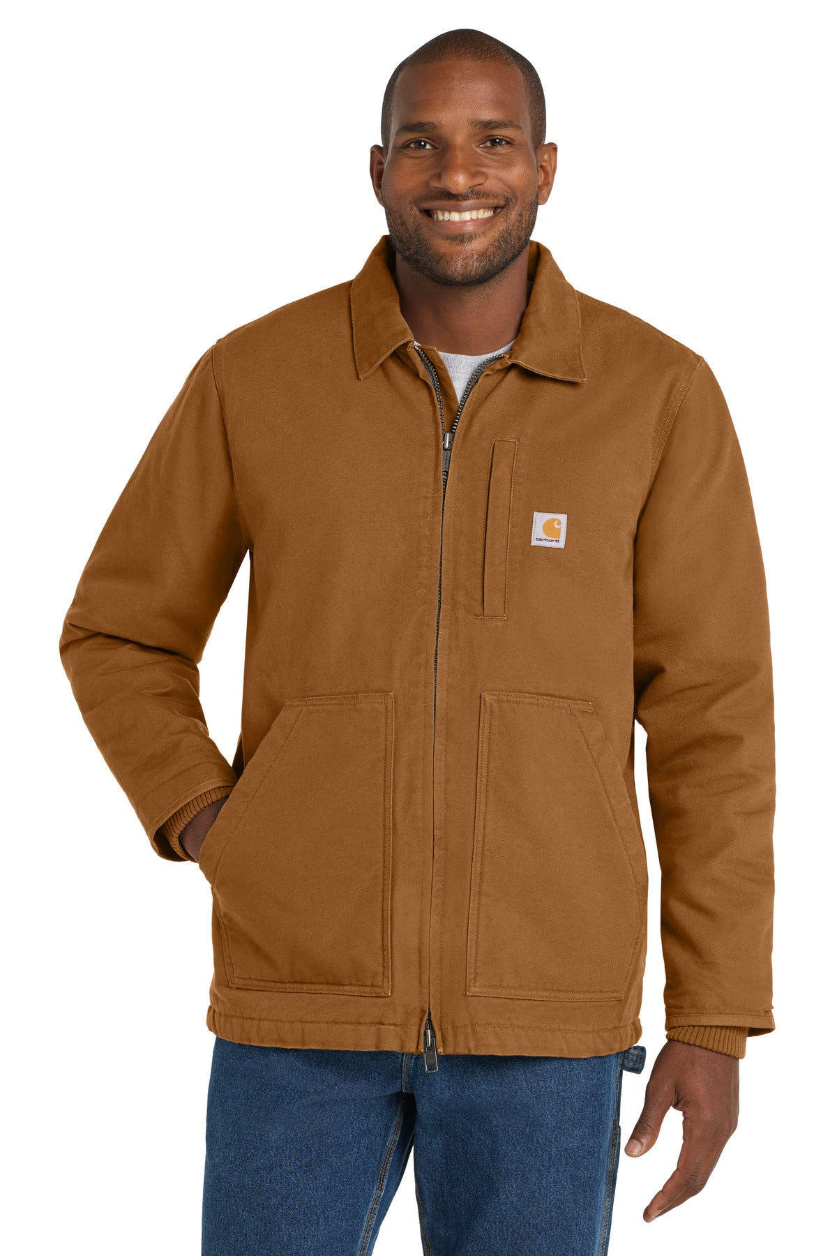 Front View of CarharttBr Carhartt Sherpa-Lined Coat CT104293