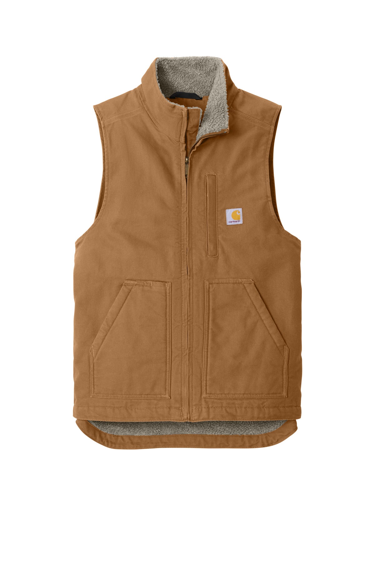 Front View of CarharttBr Carhartt Sherpa-Lined Mock Neck Vest CT104277