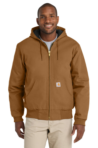 Front View of CarharttBr Carhartt Tall Quilted-Flannel-Lined Duck Active Jac. CTT106677
