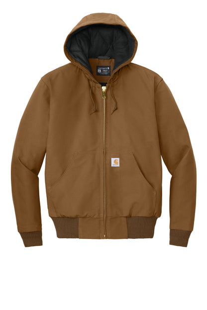 Front View of CarharttBr Carhartt Tall Quilted-Flannel-Lined Duck Active Jac. CTT106677