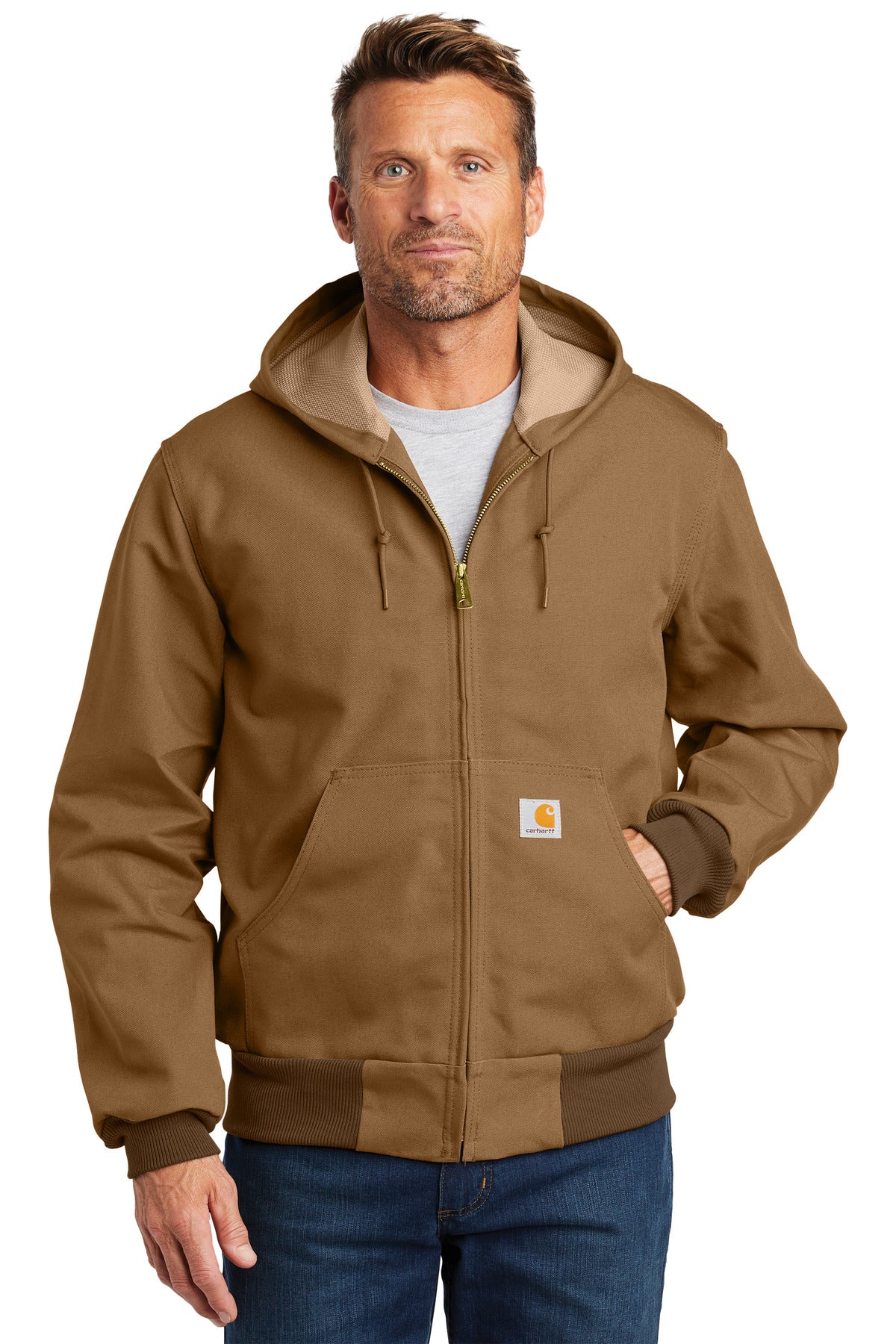 Front View of CarharttBr Carhartt Thermal-Lined Duck Active Jac. CT106678