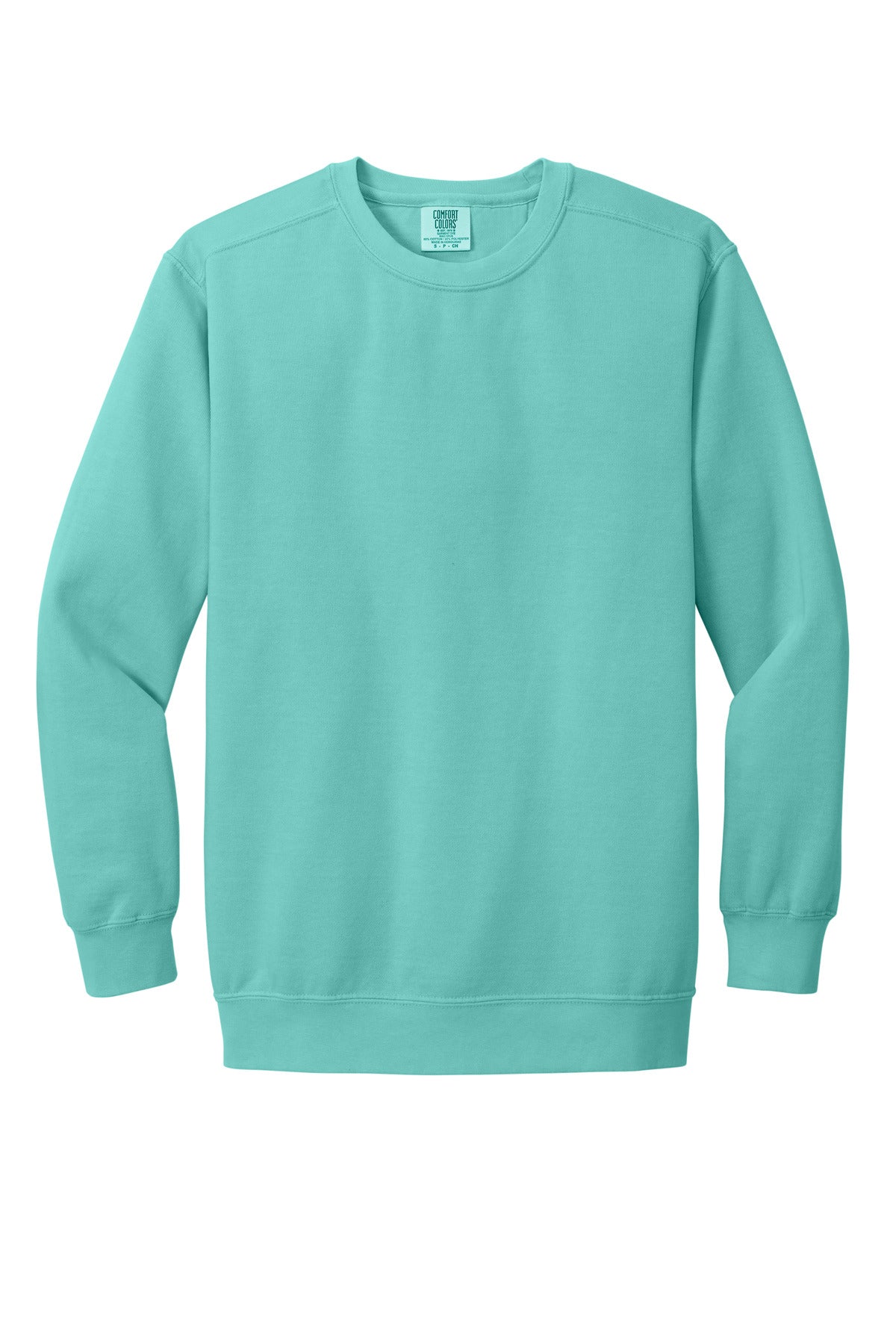 Front View of Chalky Mint COMFORT COLORS Ring Spun Crewneck Sweatshirt. 1566