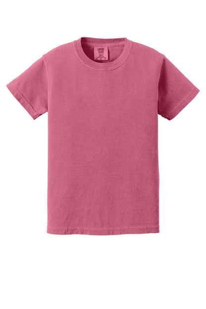Front View of Crunchberry COMFORT COLORS Youth Heavyweight Ring Spun Tee. 9018