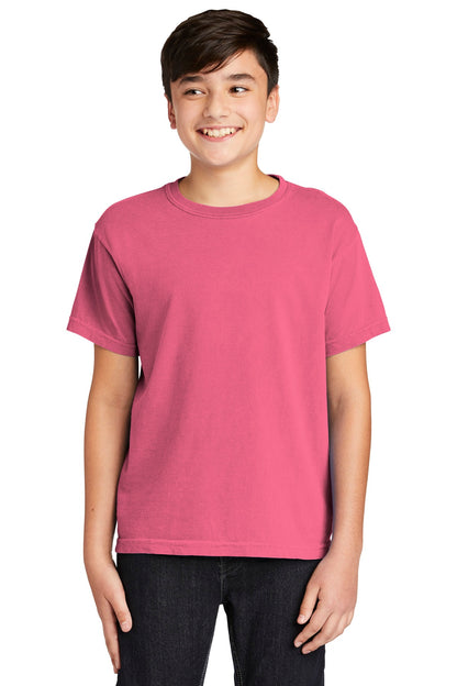 Front View of Crunchberry COMFORT COLORS Youth Heavyweight Ring Spun Tee. 9018