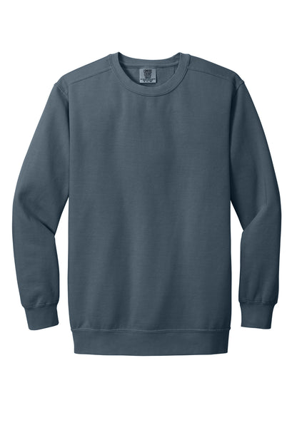 Front View of Denim COMFORT COLORS Ring Spun Crewneck Sweatshirt. 1566