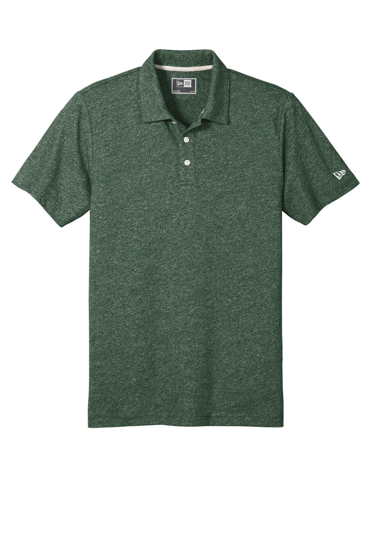 Front View of Dk Green Twist New Era Slub Twist Polo NEA301