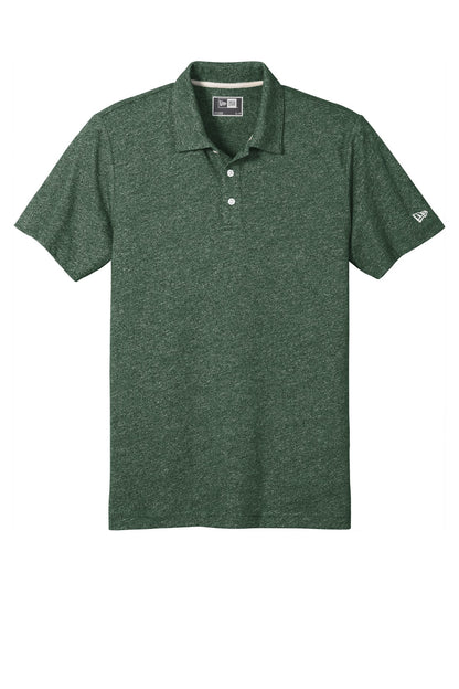 Front View of Dk Green Twist New Era Slub Twist Polo NEA301