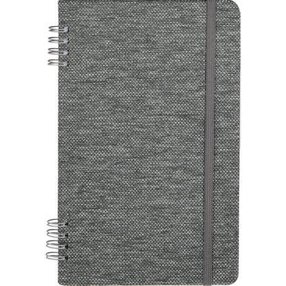 Front View of Gray 5” x 7” Vila Spiral Notebook plain