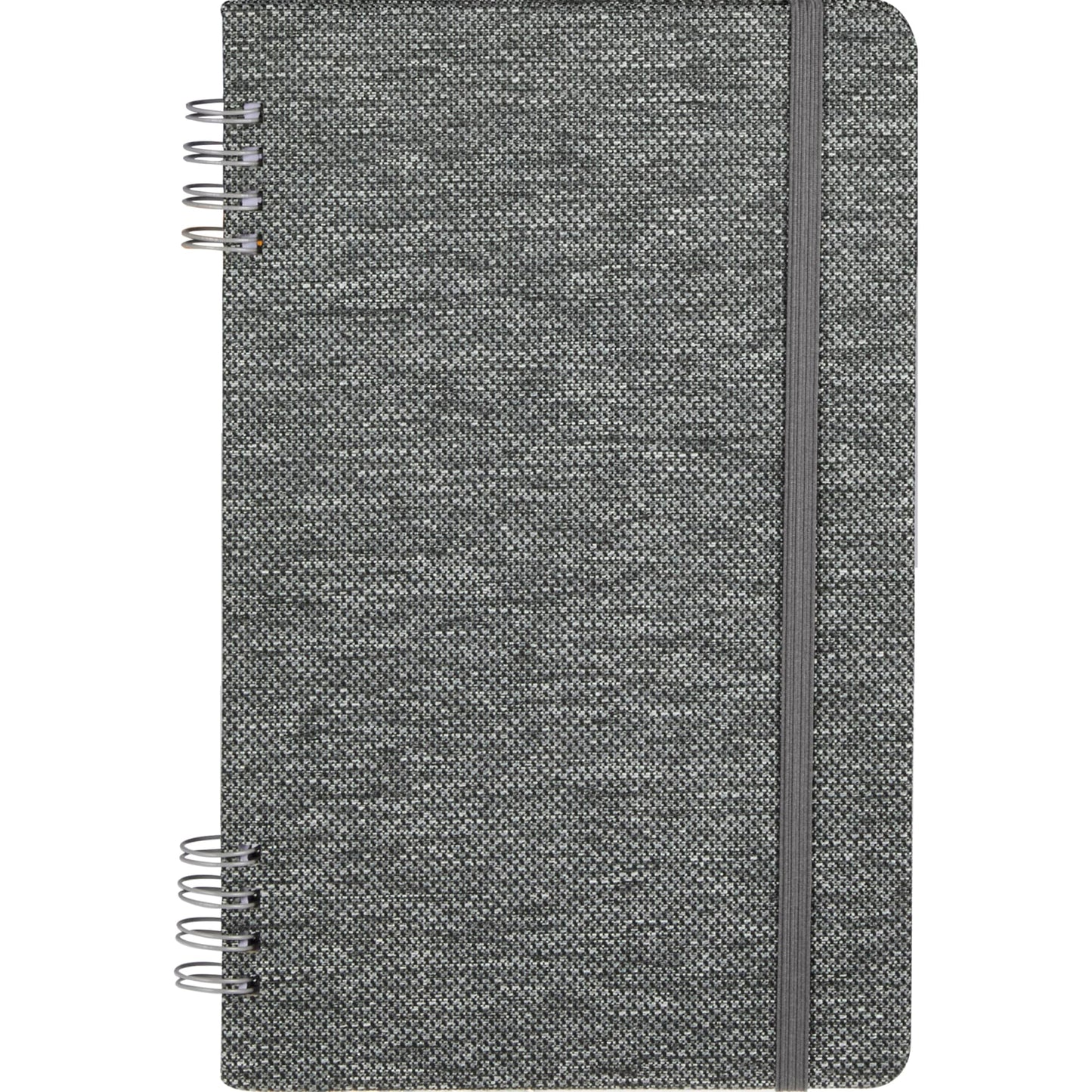 Front View of Gray 5” x 7” Vila Spiral Notebook plain