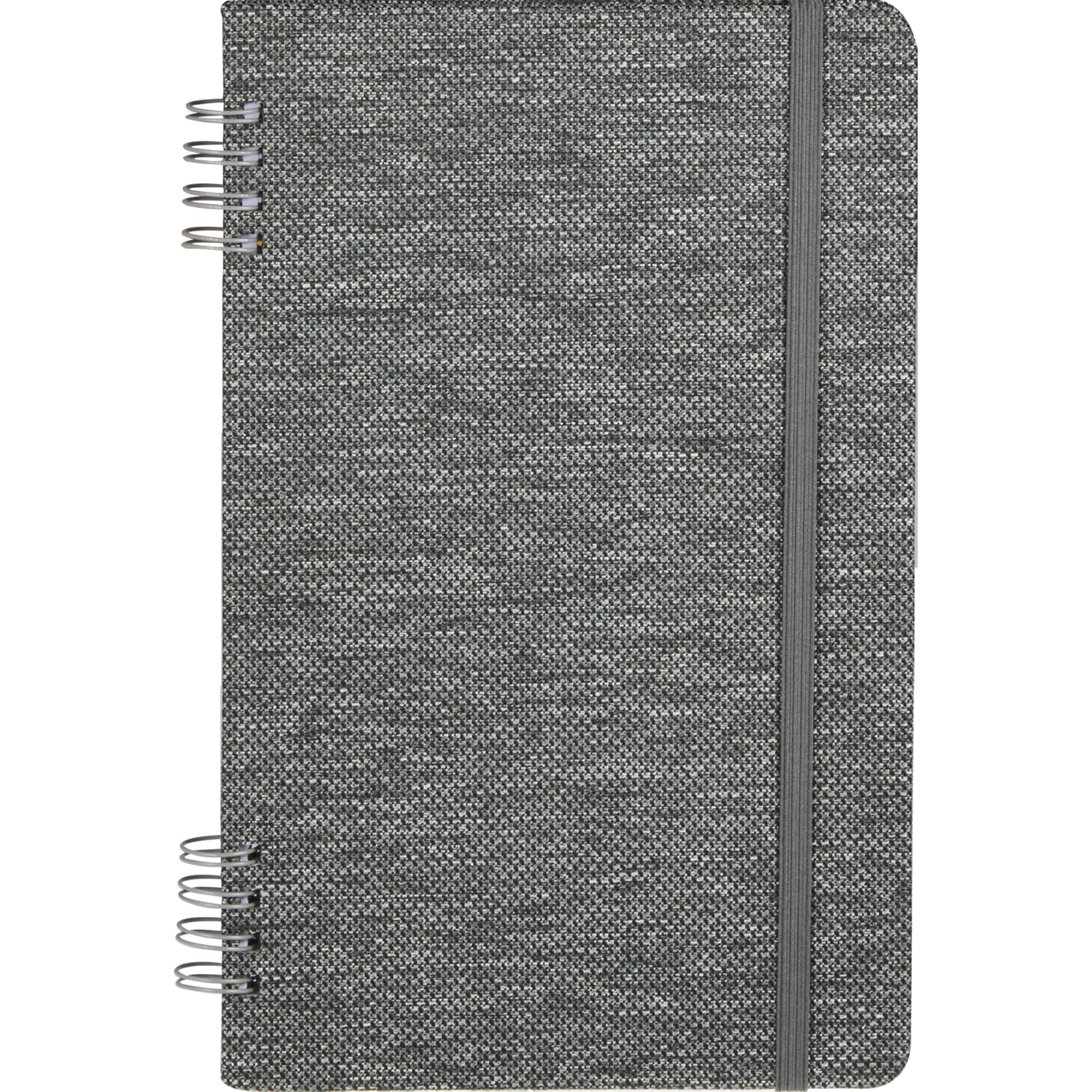 Front View of Gray 5” x 7” Vila Spiral Notebook plain
