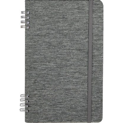 Front View of Gray 5” x 7” Vila Spiral Notebook plain