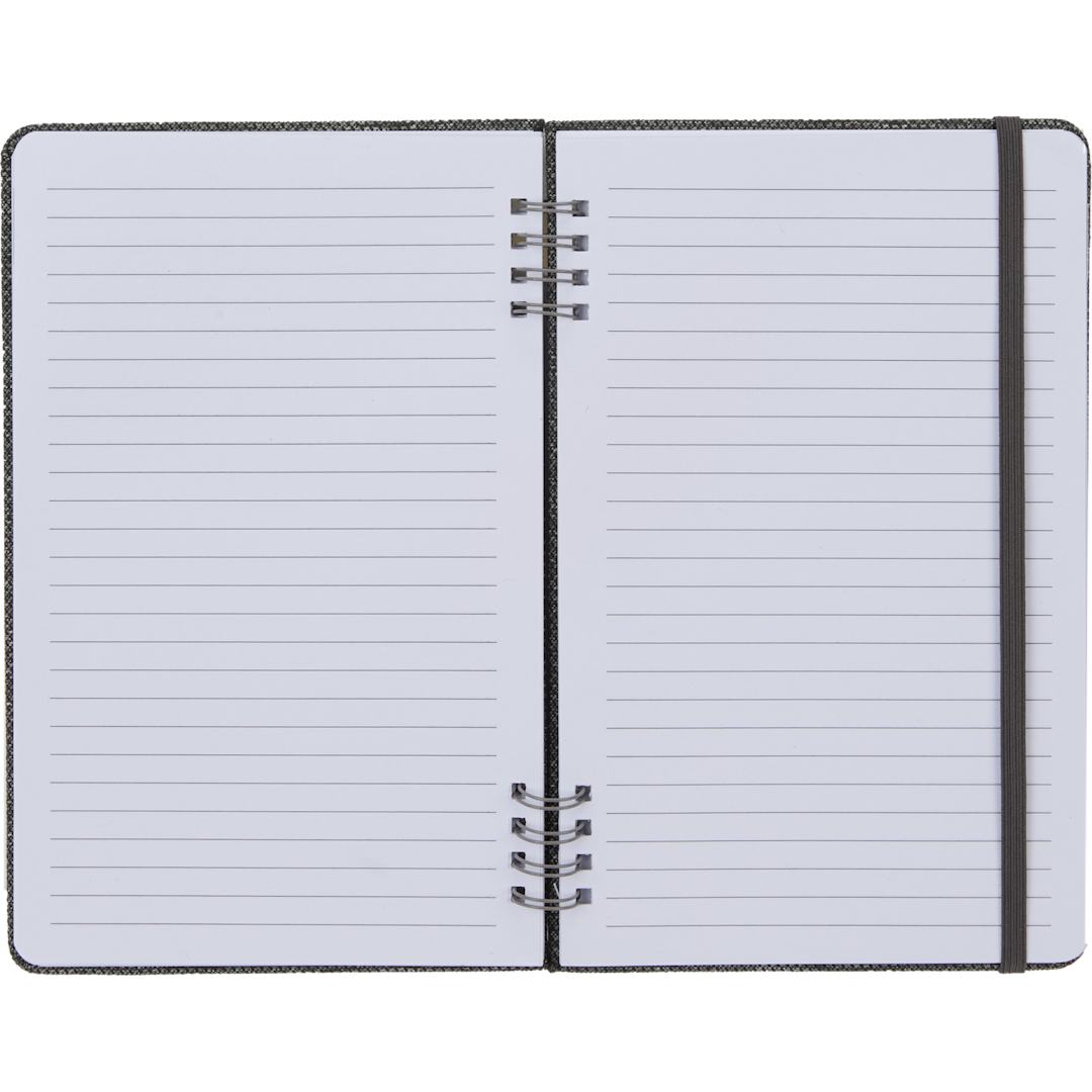 Front View of Gray 5” x 7” Vila Spiral Notebook