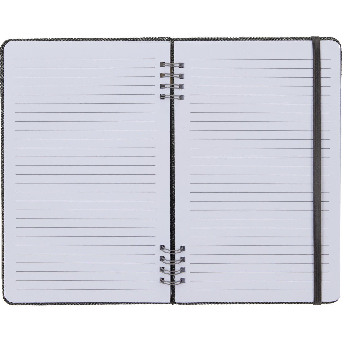 Front View of Gray 5” x 7” Vila Spiral Notebook
