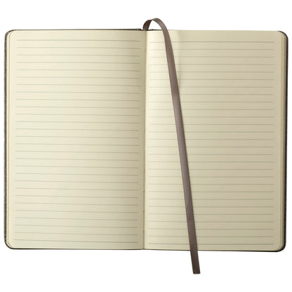 Front View of Gray 5.5" x 8.5" FSC® Mix Heathered Hard Bound Journal