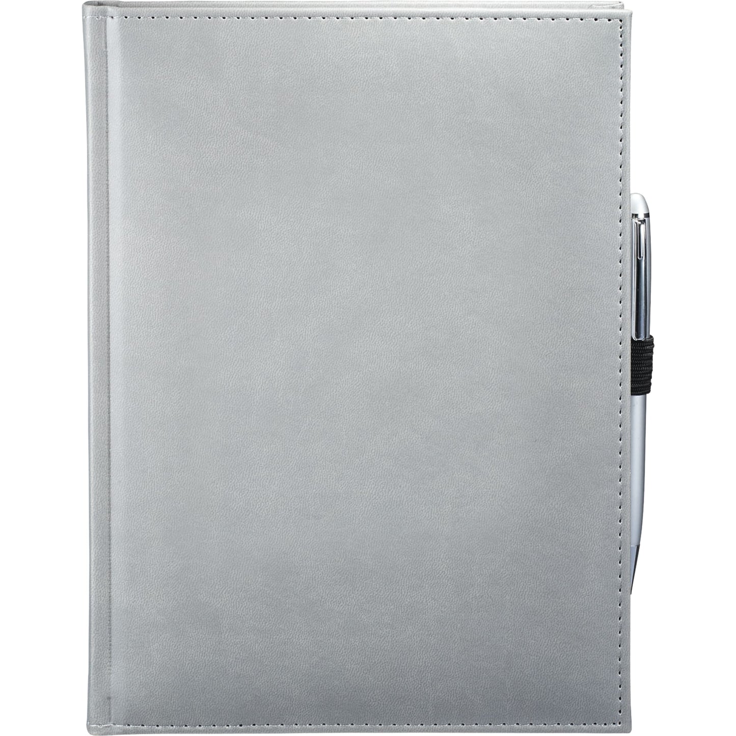 Front View of Gray 7" x 10" FSC® Mix Pedova™ Large Bound Journal plain