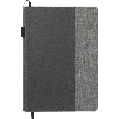Front View of Gray 7" x 10" FSC® Mix Reclaim RPET Refillable Journal plain