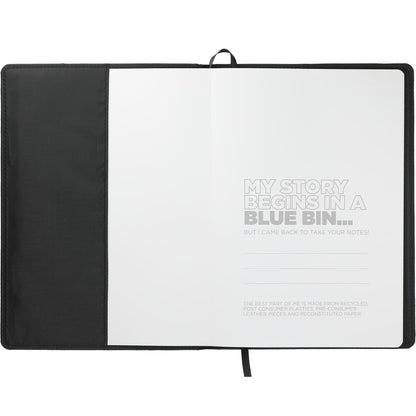 Front View of Gray 7" x 10" FSC® Mix Reclaim RPET Refillable Journal