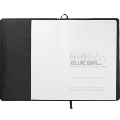 Front View of Gray 7" x 10" FSC® Mix Reclaim RPET Refillable Journal