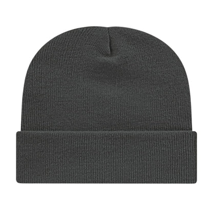 Front View of Gray Cap America Knit Cap with Cuff plain