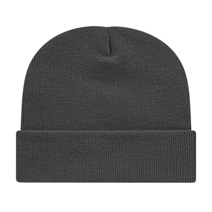 Front View of Gray Cap America Knit Cap with Cuff plain