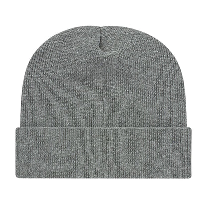 Front View of Gray Cap America Knit Cap with Cuff plain