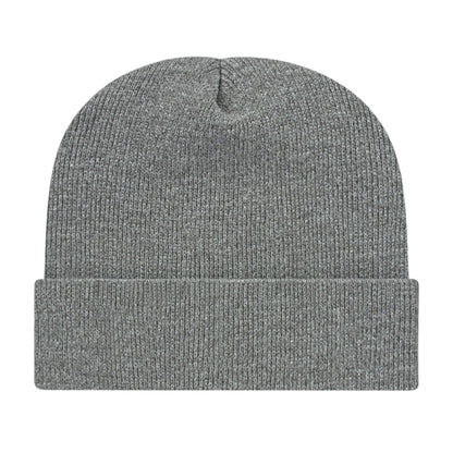 Front View of Gray Cap America Knit Cap with Cuff plain