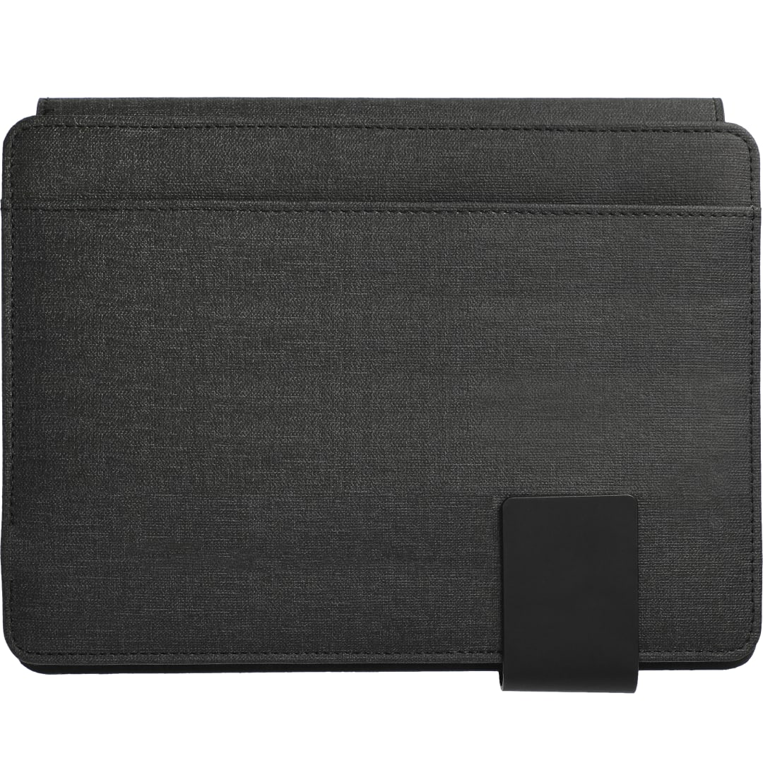 Front View of Gray FSC® Mix Titus 5000 mAh Wireless Charging Journal plain