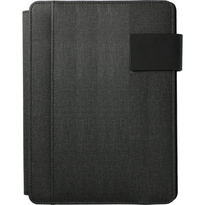 Front View of Gray FSC® Mix Titus 5000 mAh Wireless Charging Journal plain